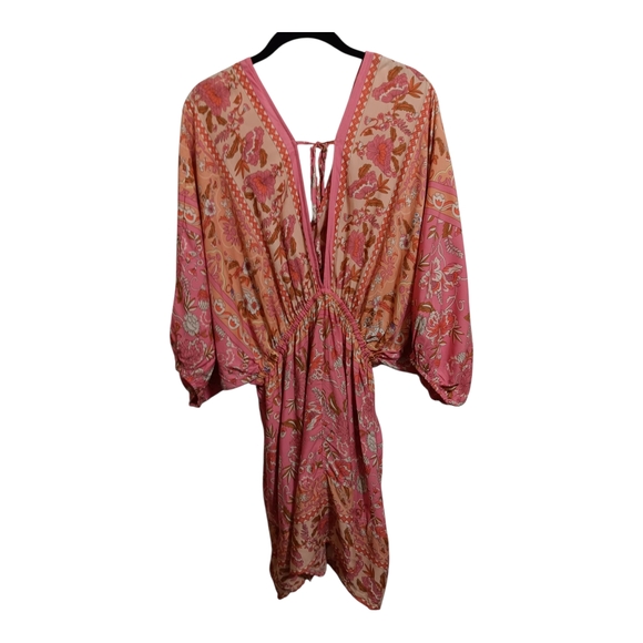 Cupshe Pink and Peach Mini Dress with Vibrant Floral Design - Picture 7 of 15